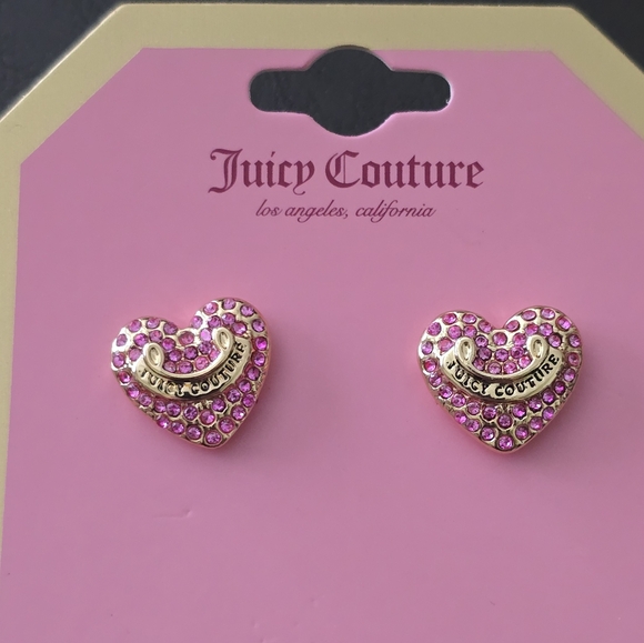 Juicy Couture Jewelry - Juicy Couture Pink Heart Earrings